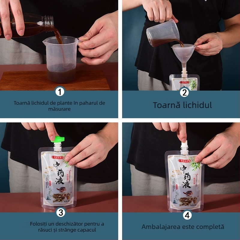 Pungă lichidă pentru medicamente chineze, de unică folosință, cu duză de aspirație, încălzire și răcire; Yijia Shure; origine Shenzhen.