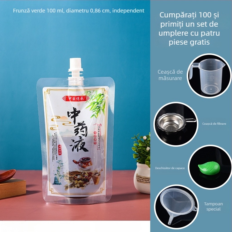 Pungă lichidă pentru medicamente chineze, de unică folosință, cu duză de aspirație, încălzire și răcire; Yijia Shure; origine Shenzhen.