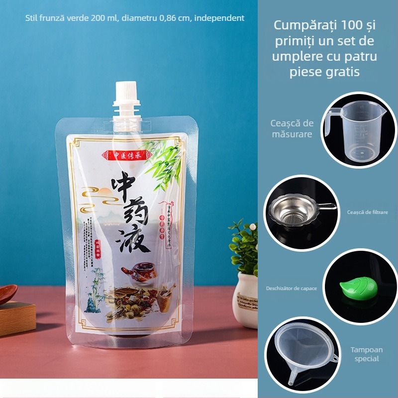 Pungă lichidă pentru medicamente chineze, de unică folosință, cu duză de aspirație, încălzire și răcire; Yijia Shure; origine Shenzhen.