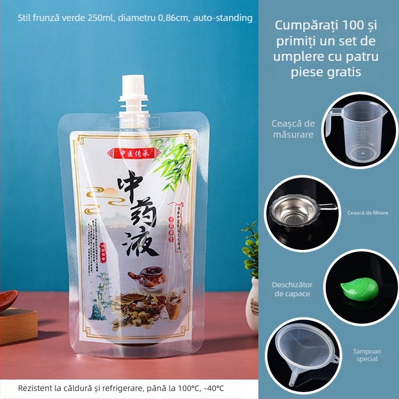 Pungă lichidă pentru medicamente chineze, de unică folosință, cu duză de aspirație, încălzire și răcire; Yijia Shure; origine Shenzhen.