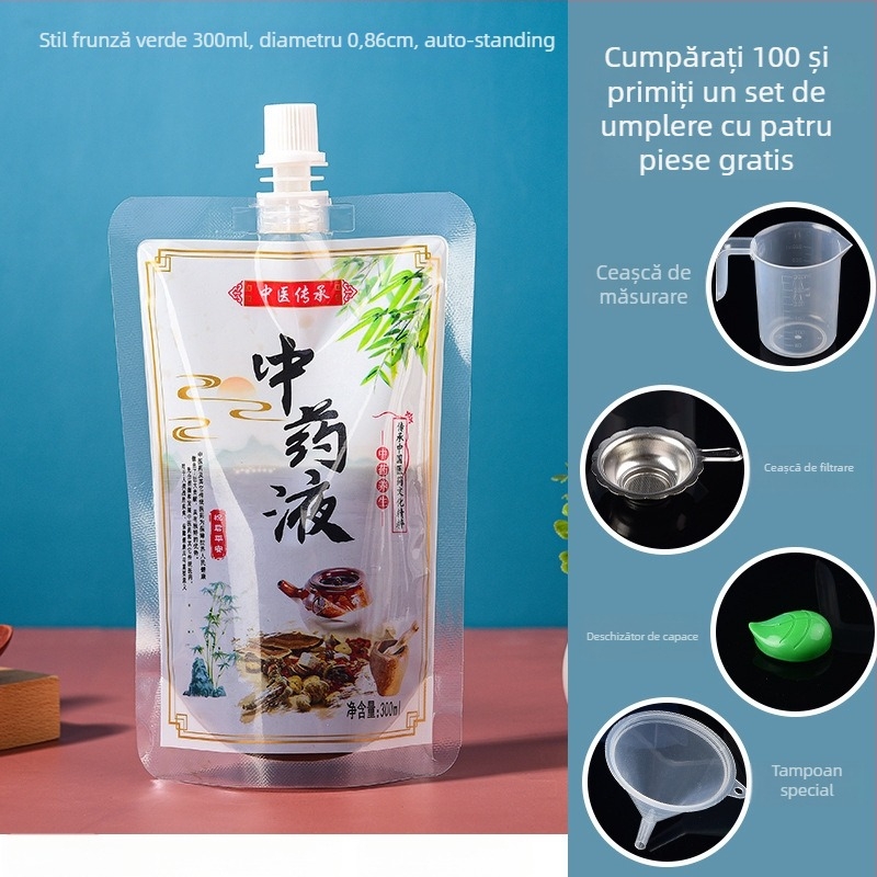 Pungă lichidă pentru medicamente chineze, de unică folosință, cu duză de aspirație, încălzire și răcire; Yijia Shure; origine Shenzhen.