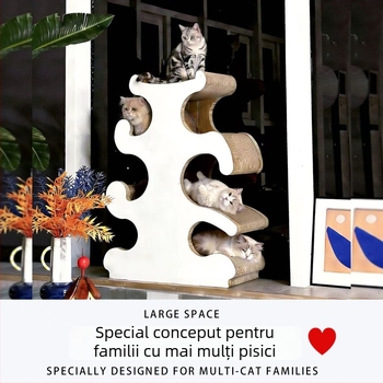 Stâlp de zgâriere pentru pisici și cadru de escaladare, Xinwang brand, hârtie ondulată, stil simplu