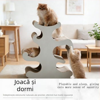 Stâlp de zgâriere pentru pisici și cadru de escaladare, Xinwang brand, hârtie ondulată, stil simplu