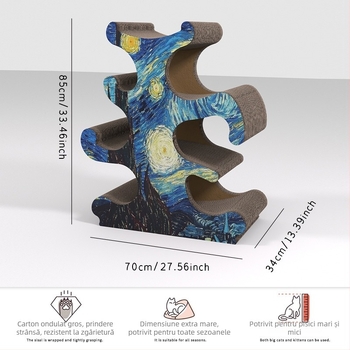 Stâlp de zgâriere pentru pisici și cadru de escaladare, Xinwang brand, hârtie ondulată, stil simplu