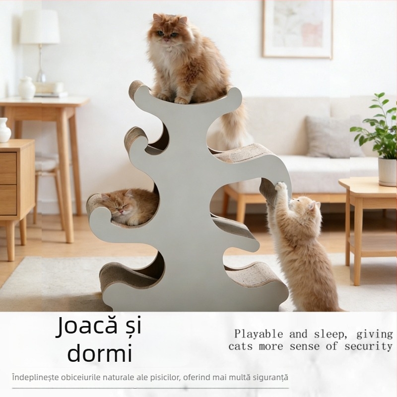 Stâlp de zgâriere pentru pisici și cadru de escaladare, Xinwang brand, hârtie ondulată, stil simplu