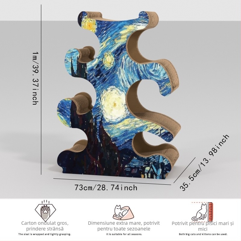 Stâlp de zgâriere pentru pisici și cadru de escaladare, Xinwang brand, hârtie ondulată, stil simplu