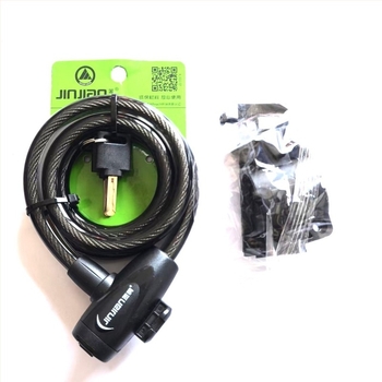 Încuietoră de bicicletă Golden Mace 588 cu cablu din oțel și PVC, anti-furt, model 588, pentru biciclete, vehicule electrice și motociclete, greutate 310 g, stil modern minimalist