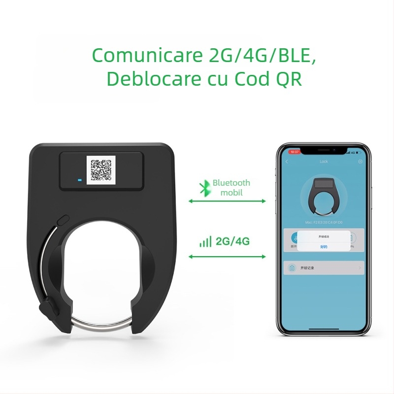 OC30 lacăt pentru biciclete partajate, aliaj de aluminiu, greutate 1300 g, destinații: orașe, obiective turistice, campusuri, biciclete partajate și biciclete electrice