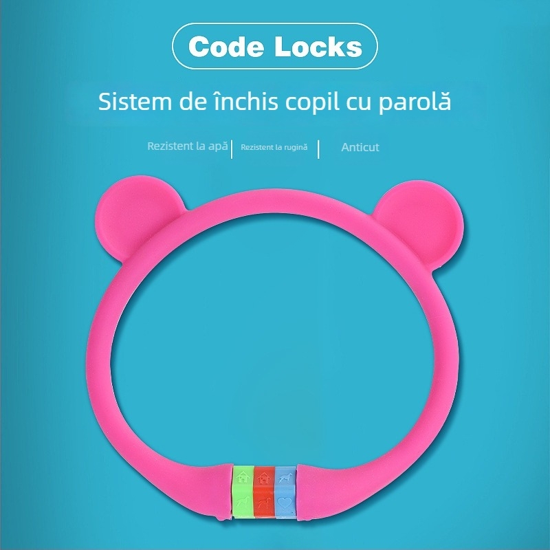 Blocare cu parolă din silicon pentru bicicletele copiilor, formă panda, model TYT122, brand mayate
