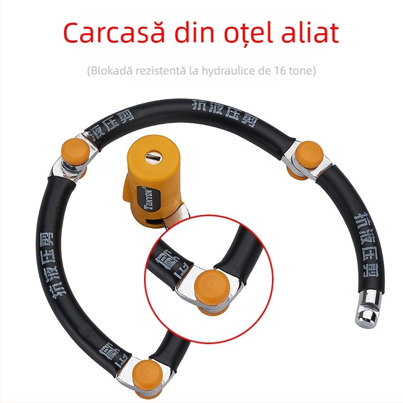 TONYON TY3869 încuietoare pliabilă din oțel pentru biciclete și motociclete – greutate 1200 g; marcă TONYON; potrivită pentru biciclete, mașini electrice, motociclete și uși