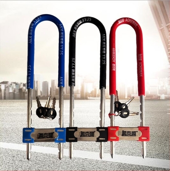 Oakman 1186 lacăt U pentru uși din sticlă, motociclete și mașini electrice — din oțel de înaltă calitate