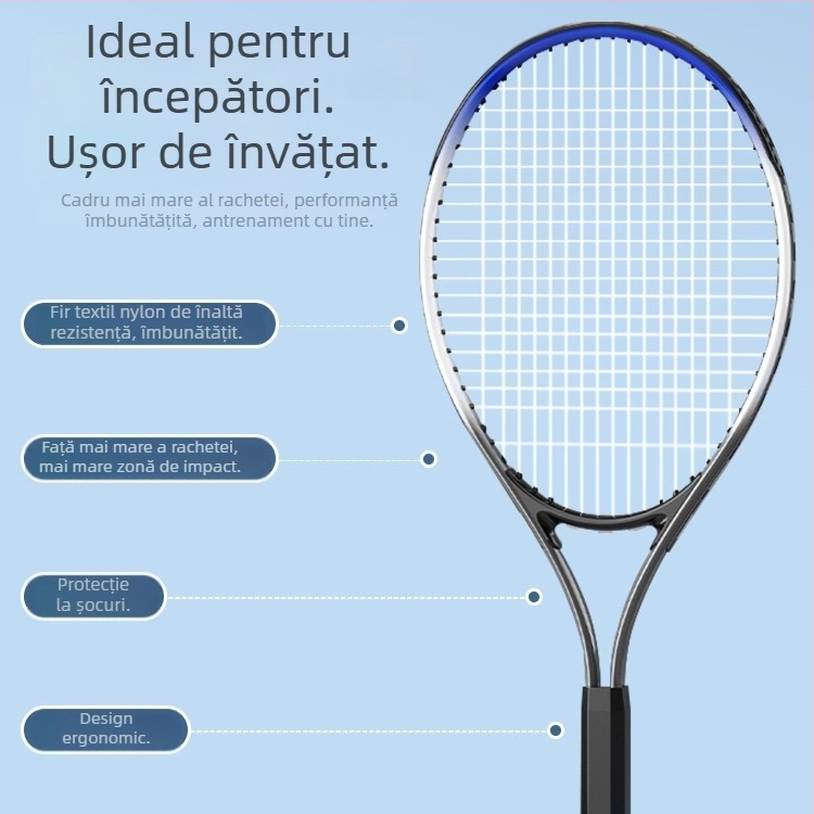 Antrenor de tenis pentru joc solo cu coardă (material: fibră chimică; greutate: 220–240 g; marcă: Nothing)
