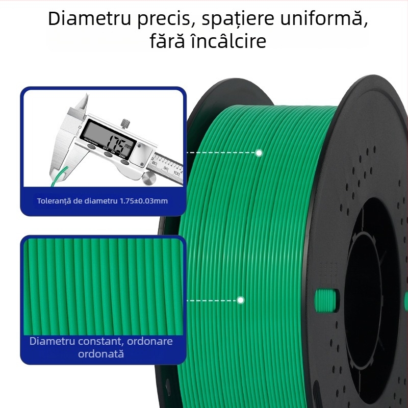 CZ filament PLA pentru imprimare 3D, 1,2 kg, 300 m lungime, material PLA, potrivit pentru imprimante 3D