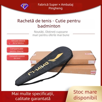 Cutie pentru rachetă de badminton, carton cu cinci straturi ultra-rigid, grosime 6 mm, interior 29×7×74, exterior 30×6×75