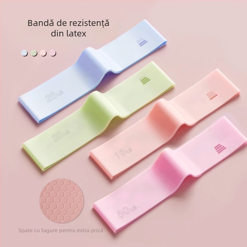 Bandă de rezistență din silicon pentru fitness – inele elastice antiderapante pentru antrenament șolduri, yoga și forță