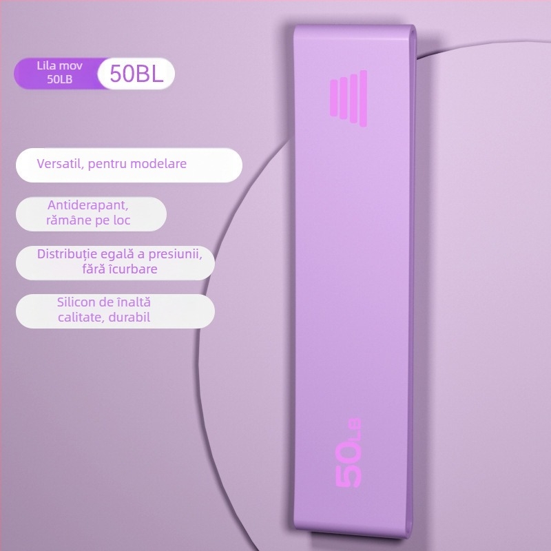 Bandă de yoga din silicon cu aderență anti-derapantă pentru antrenamentul fesierilor și ridicarea șoldurilor — echipament de întindere, cod AL1007367655