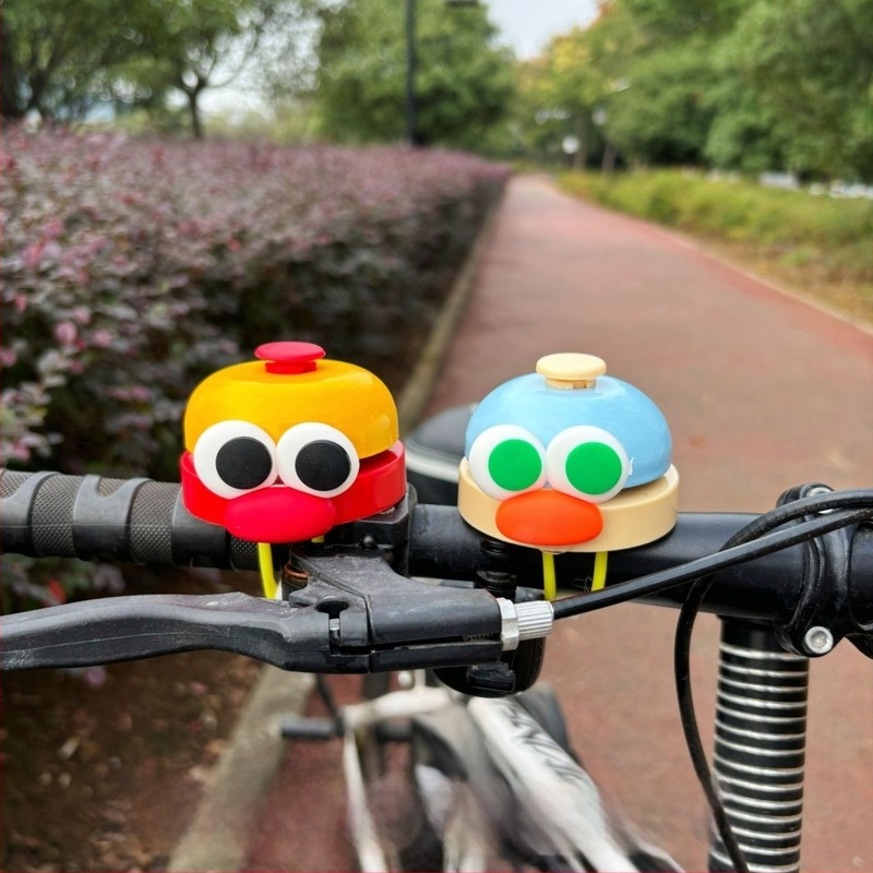 Claxon pentru bicicletă pentru copii, din aliaj de aluminiu, design desen animat, compatibil cu biciclete și trotinete