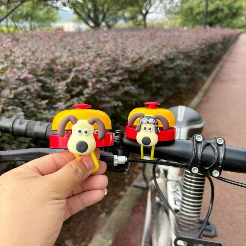 Claxon pentru bicicletă pentru copii, din aliaj de aluminiu, design desen animat, compatibil cu biciclete și trotinete