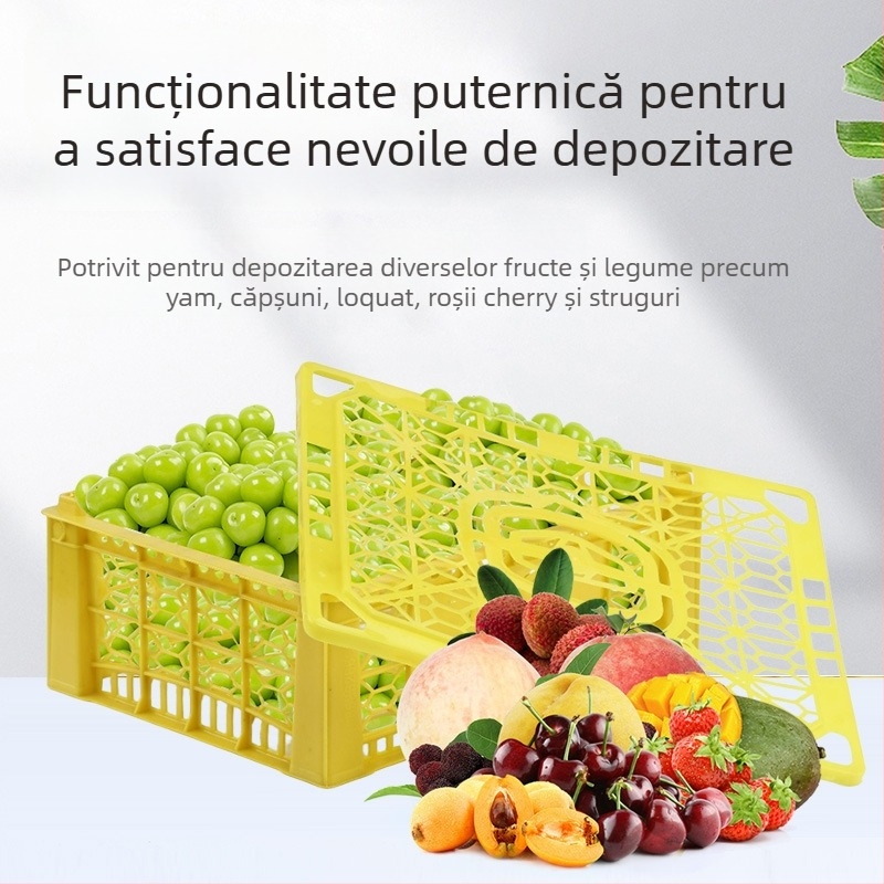 Coș de fructe din plastic, de unică folosință, material PP, încărcare 3 kg, grosime a pereților 1.8–2.3 mm, turnat prin injecție
