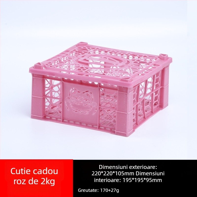 Coș de fructe din plastic, de unică folosință, material PP, încărcare 3 kg, grosime a pereților 1.8–2.3 mm, turnat prin injecție