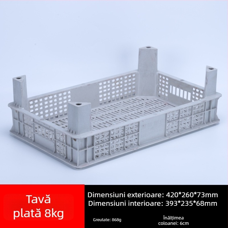 Coș de fructe din plastic, de unică folosință, material PP, încărcare 3 kg, grosime a pereților 1.8–2.3 mm, turnat prin injecție
