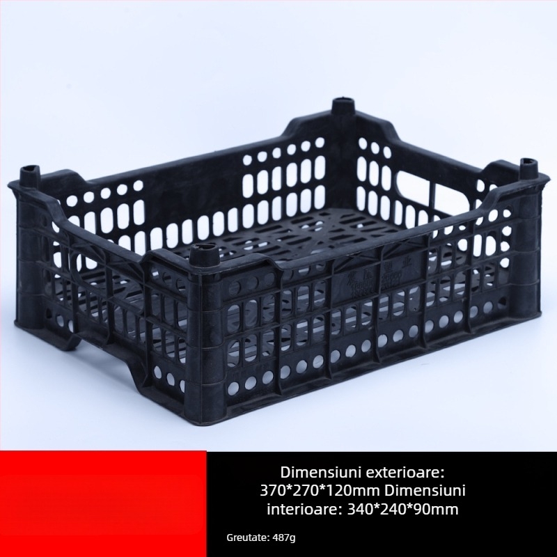 Coș de fructe din plastic, de unică folosință, material PP, încărcare 3 kg, grosime a pereților 1.8–2.3 mm, turnat prin injecție