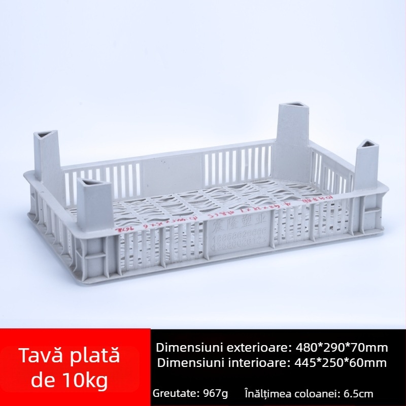 Coș de fructe din plastic, de unică folosință, material PP, încărcare 3 kg, grosime a pereților 1.8–2.3 mm, turnat prin injecție