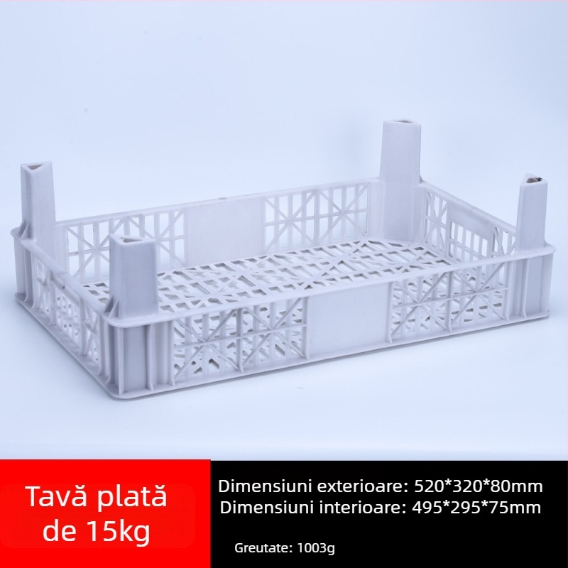 Coș de fructe din plastic, de unică folosință, material PP, încărcare 3 kg, grosime a pereților 1.8–2.3 mm, turnat prin injecție