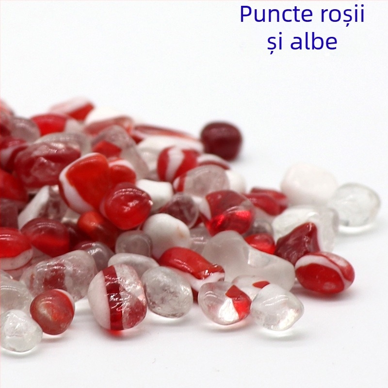 Prode pietre de peisaj pentru acvariu, pietre decorative din sticlă pentru baza acvariului, 0,25 kg