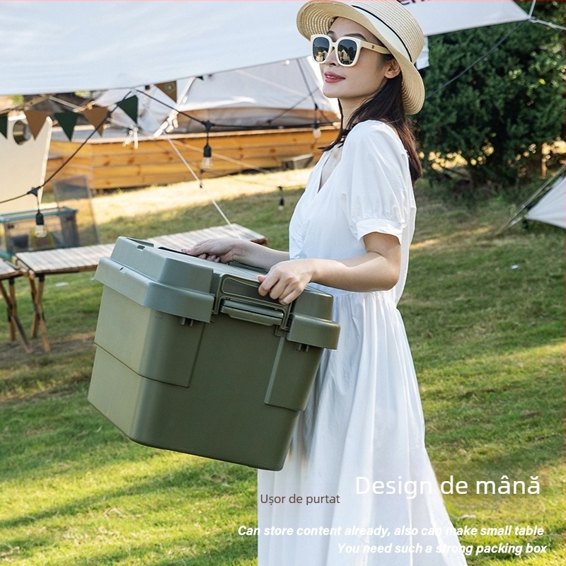 Cutie de depozitare auto, portabilă, multifuncțională, cu capac rabatabil