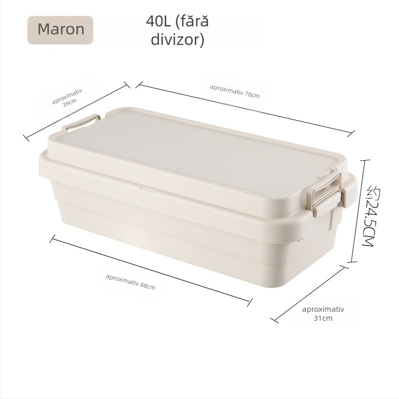 Cutie de depozitare auto, portabilă, multifuncțională, cu capac rabatabil