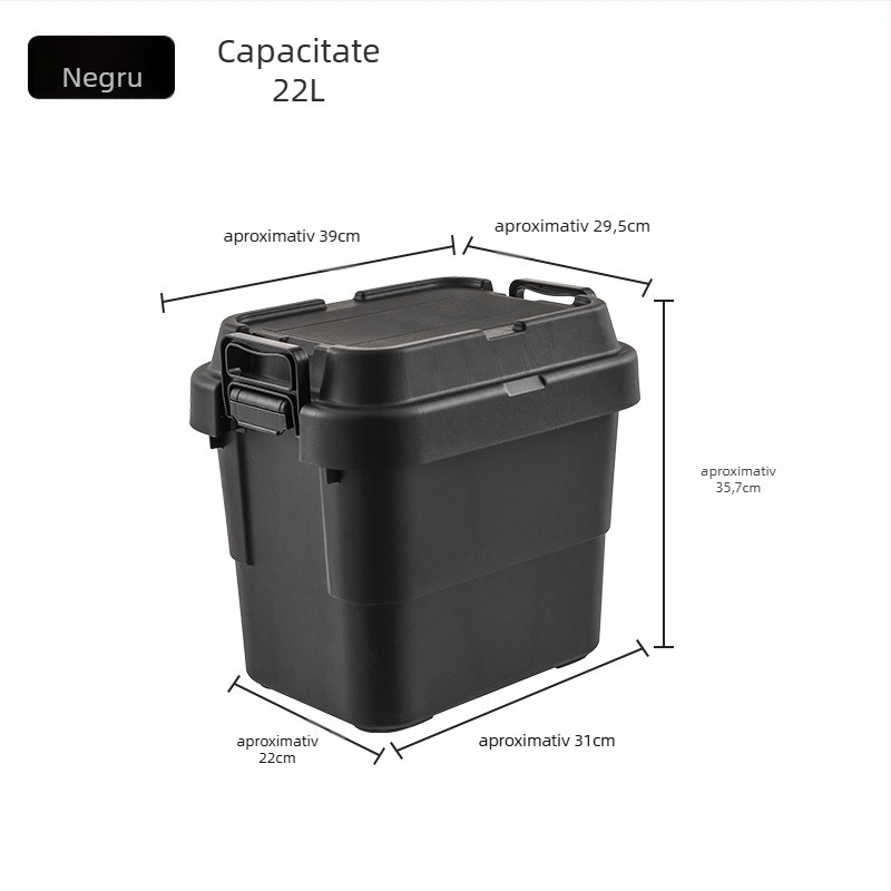 Cutie de depozitare auto, portabilă, multifuncțională, cu capac rabatabil