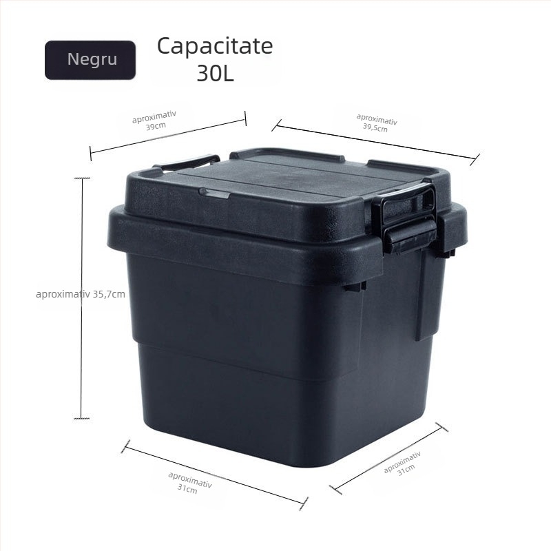 Cutie de depozitare auto, portabilă, multifuncțională, cu capac rabatabil