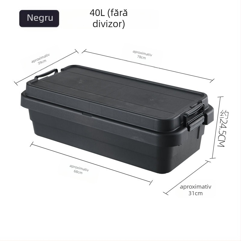 Cutie de depozitare auto, portabilă, multifuncțională, cu capac rabatabil