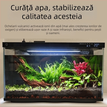 Pietre de amenajare pentru acvariu cu piatră vulcanică, nisip ceramic fără spălare, piatră pentru hidroponie, nisip de fund, oxigenare a apei