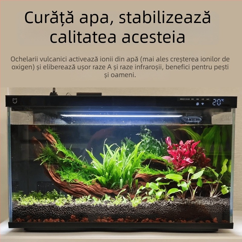 Pietre de amenajare pentru acvariu cu piatră vulcanică, nisip ceramic fără spălare, piatră pentru hidroponie, nisip de fund, oxigenare a apei