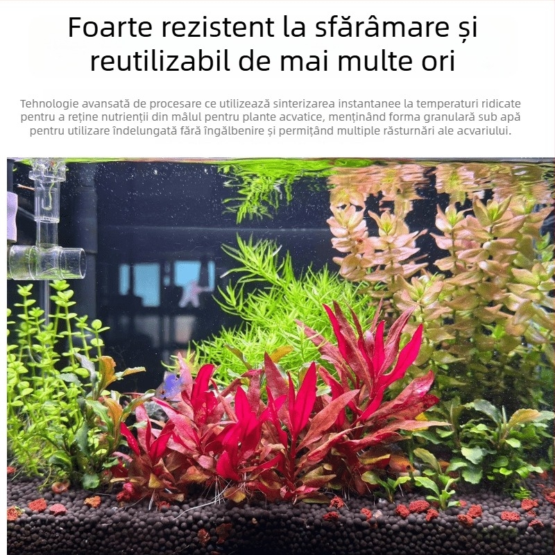 Pietre de amenajare pentru acvariu cu piatră vulcanică, nisip ceramic fără spălare, piatră pentru hidroponie, nisip de fund, oxigenare a apei