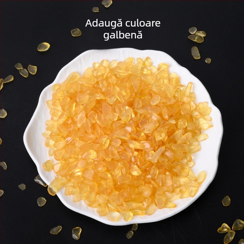 Cioburi de cristal pentru decor de acvariu cu temă Buddha — Cristale naturale ale celor cinci elemente, Brand Chuse, Model CSHH-20251215, Ambalare în cutie de carton