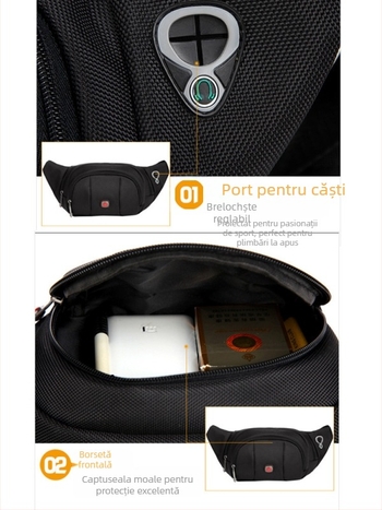 JANGEAR Geantă de talie pentru sport — Oxford țesătură, respirabilă, impermeabilă, rezistentă la uzură, unisex