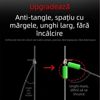 Kawasagiri montură de pescuit cu patru cârlige, pe fir, anti încurcare