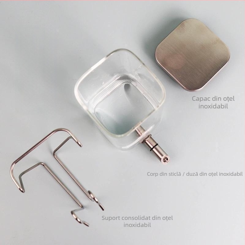 Sticlă de apă pentru hamster, corp din sticlă, funcționare silențioasă, design anti-mușcătură cu motiv ramură înflorită (Material: Alt; Categorie: Unelte pentru hrănire animale de companie; Origine: Alt; Import: Nu; Brand: Alt)