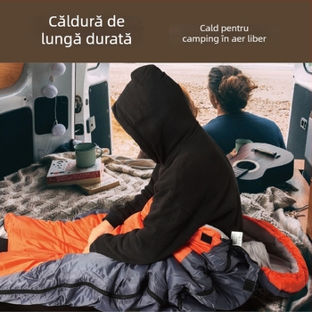 Sac de dormit Shengyuan de iarnă pentru adulți, cu umplutură Hollow Cotton, căptușeală 190T Spring Yarn, țesătură 190T Polyester Silk, stil plic, greutate 1,3 kg