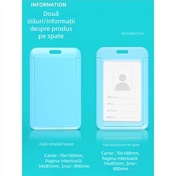 Suport retractabil pentru carduri — din plastic, brand Uhoo/youhe, stil modern minimalist, pentru carduri de identitate, carduri de autobuz, carduri de joc, ecusoane de angajat și ecusoane de fabrică