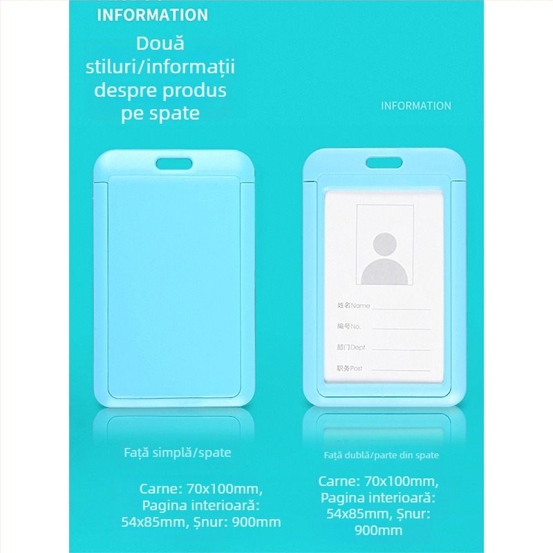 Suport retractabil pentru carduri — din plastic, brand Uhoo/youhe, stil modern minimalist, pentru carduri de identitate, carduri de autobuz, carduri de joc, ecusoane de angajat și ecusoane de fabrică