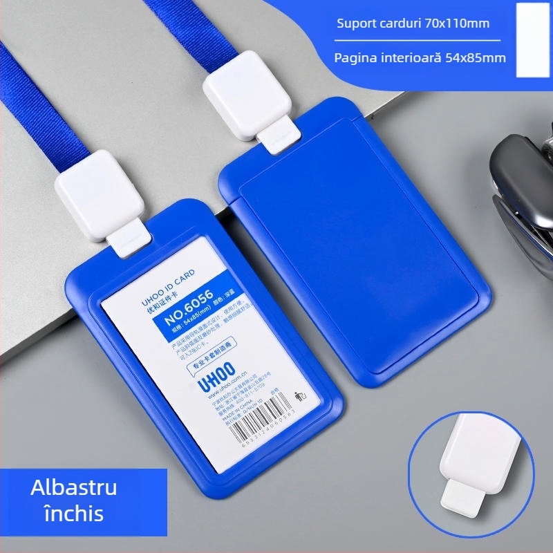 Suport retractabil pentru carduri — din plastic, brand Uhoo/youhe, stil modern minimalist, pentru carduri de identitate, carduri de autobuz, carduri de joc, ecusoane de angajat și ecusoane de fabrică