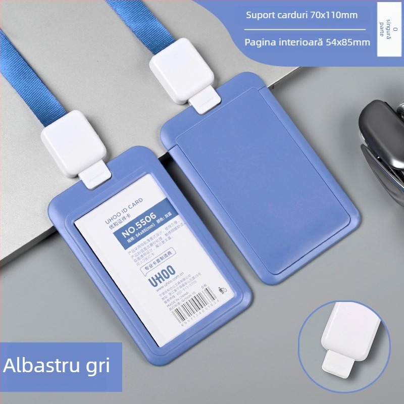Suport retractabil pentru carduri — din plastic, brand Uhoo/youhe, stil modern minimalist, pentru carduri de identitate, carduri de autobuz, carduri de joc, ecusoane de angajat și ecusoane de fabrică