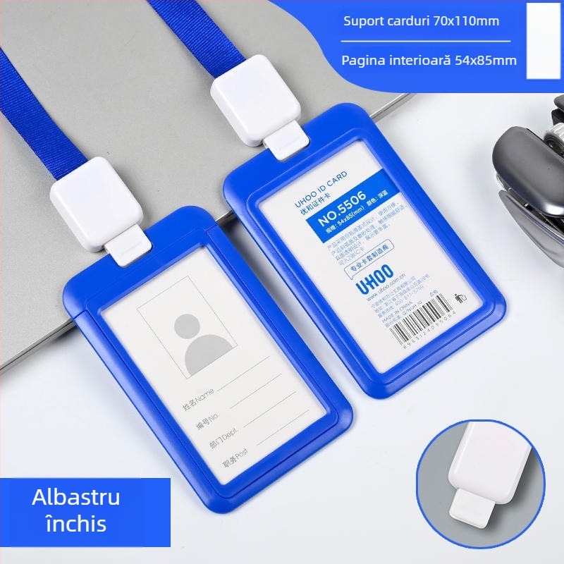 Suport retractabil pentru carduri — din plastic, brand Uhoo/youhe, stil modern minimalist, pentru carduri de identitate, carduri de autobuz, carduri de joc, ecusoane de angajat și ecusoane de fabrică