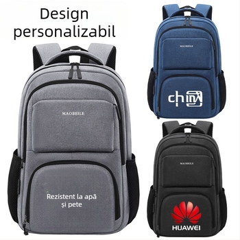 Ghiozdan școlar pentru laptop, material Oxford, capacitate 36–55 L, buzunar pentru laptop, închidere cu fermoar, bretele cu pernă de aer, respirabil