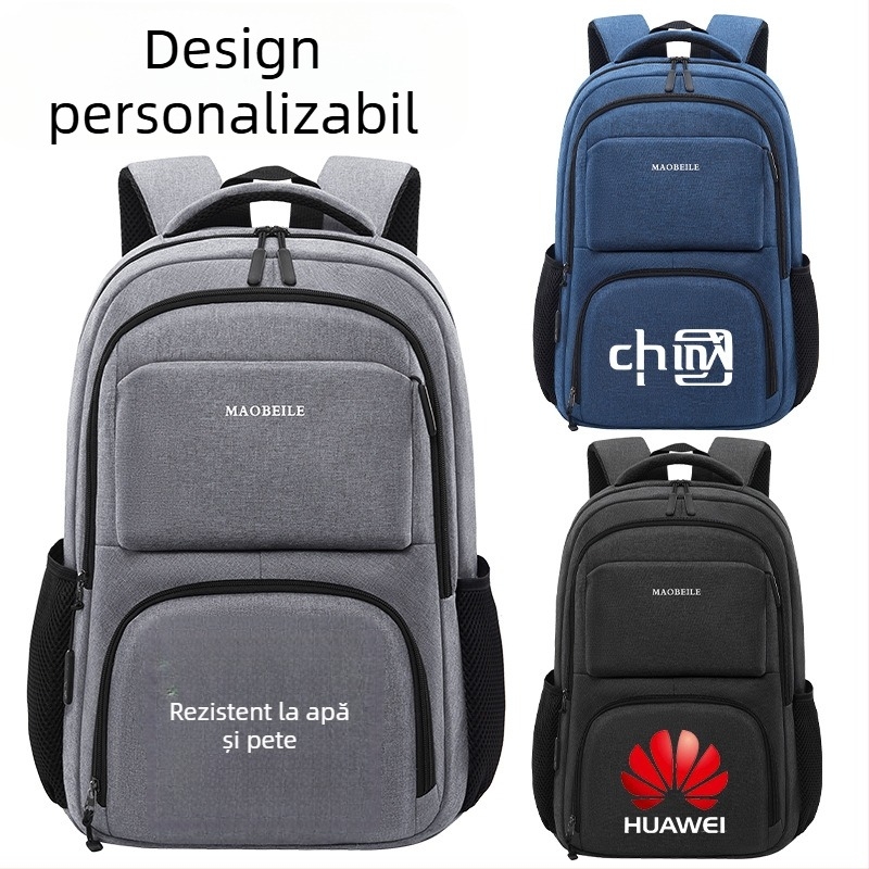 Ghiozdan școlar pentru laptop, material Oxford, capacitate 36–55 L, buzunar pentru laptop, închidere cu fermoar, bretele cu pernă de aer, respirabil