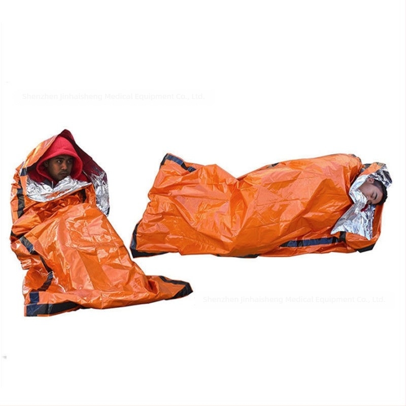 Sac de dormit de urgență din PE cu folie de aluminiu, izolație impermeabilă pentru camping în aer liber și intervenții de salvare (Model CSSD-01)